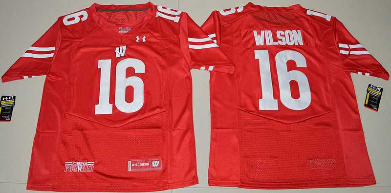 Wisconsin Badgers #16 Russell Wilson College Football Stitched Jersey